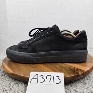 Oliver Sweeney Mens 8.5 Penacova Black Leather Casual Lifestyle Daily Sneaker